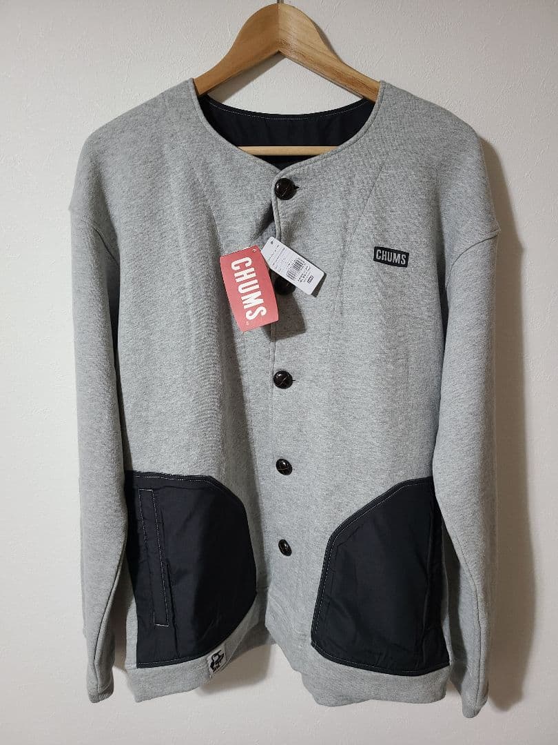 新品　タグ付き　チャムス　ナイロンコンビカーディガン