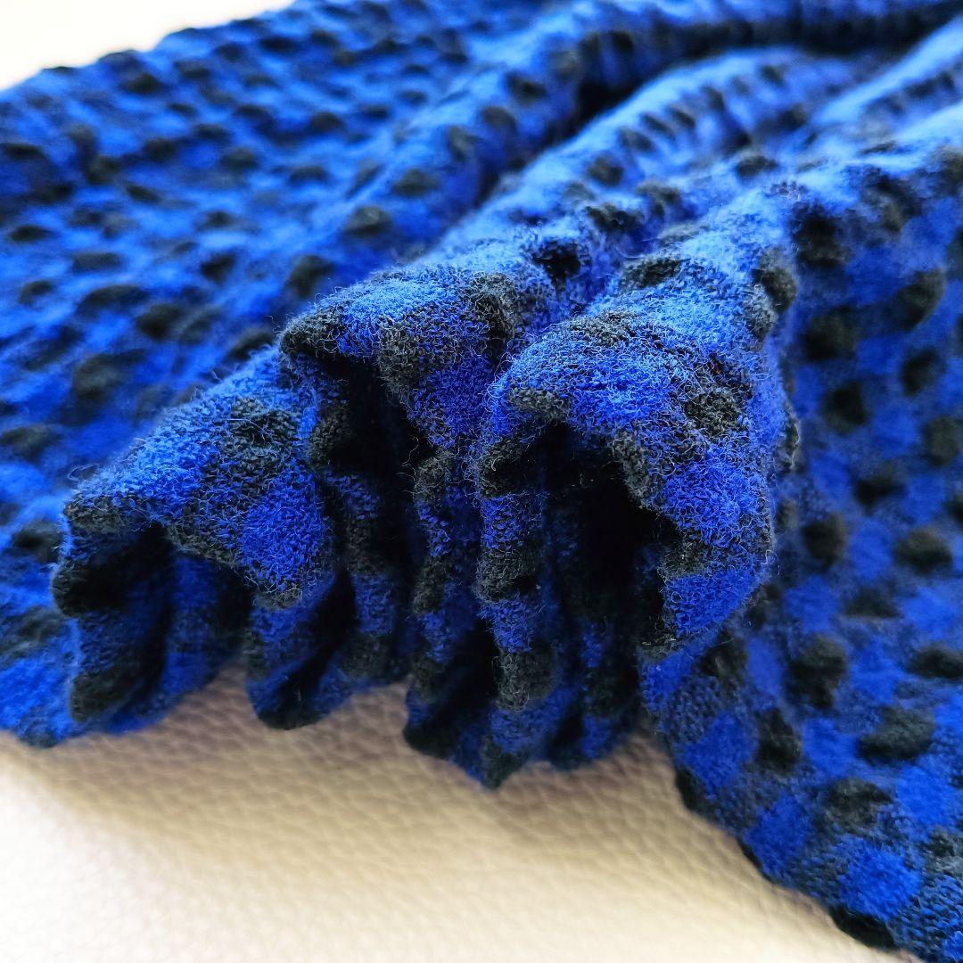 美品✨《イチアンティークス》ギンガムチェックワンピースゆったりウール混ドレス