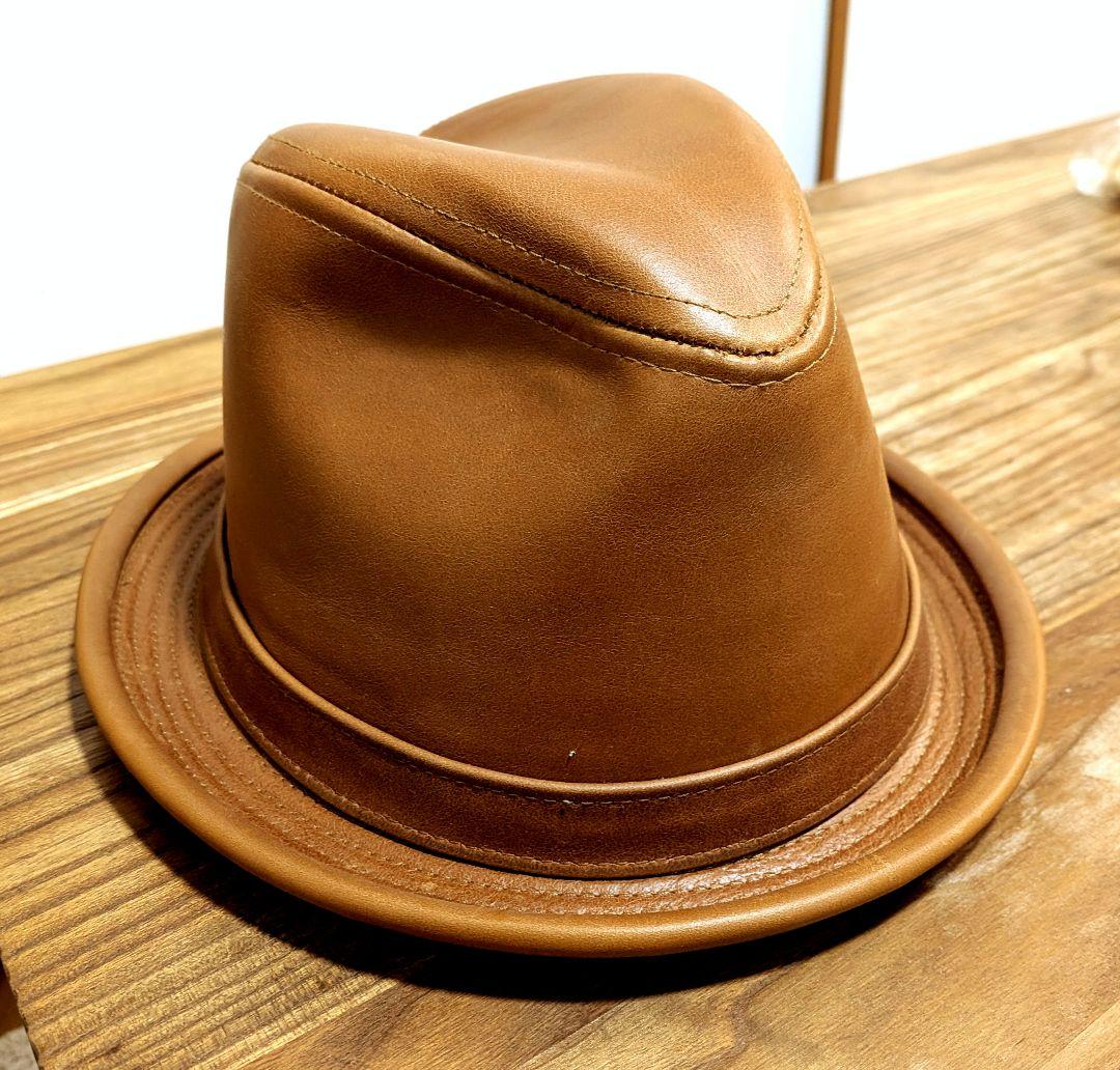 NEW YORK HAT ニューヨーク ビンテージフェドラ 中折れハット　レザー