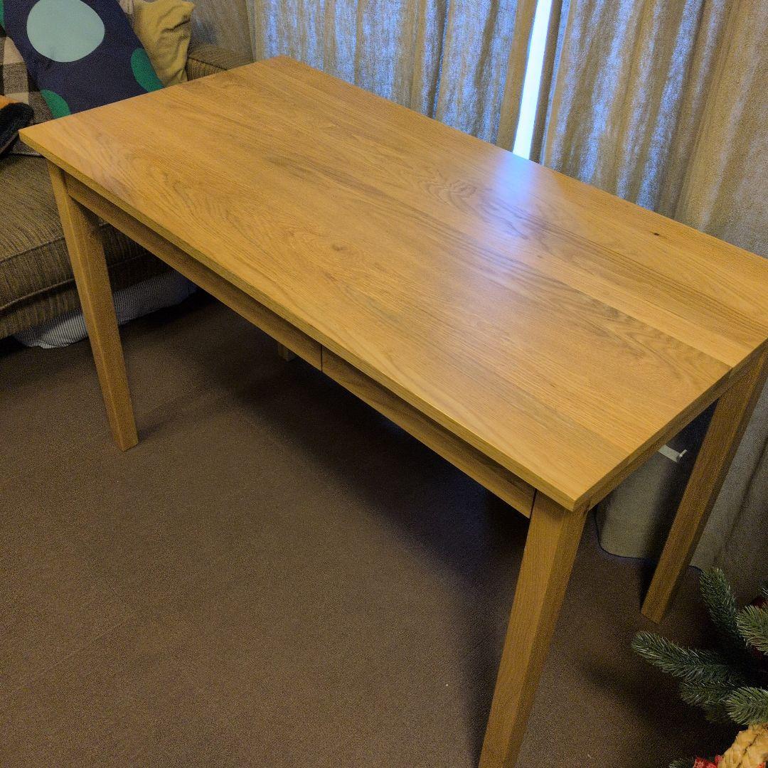 無印　木製デスク　オーク材