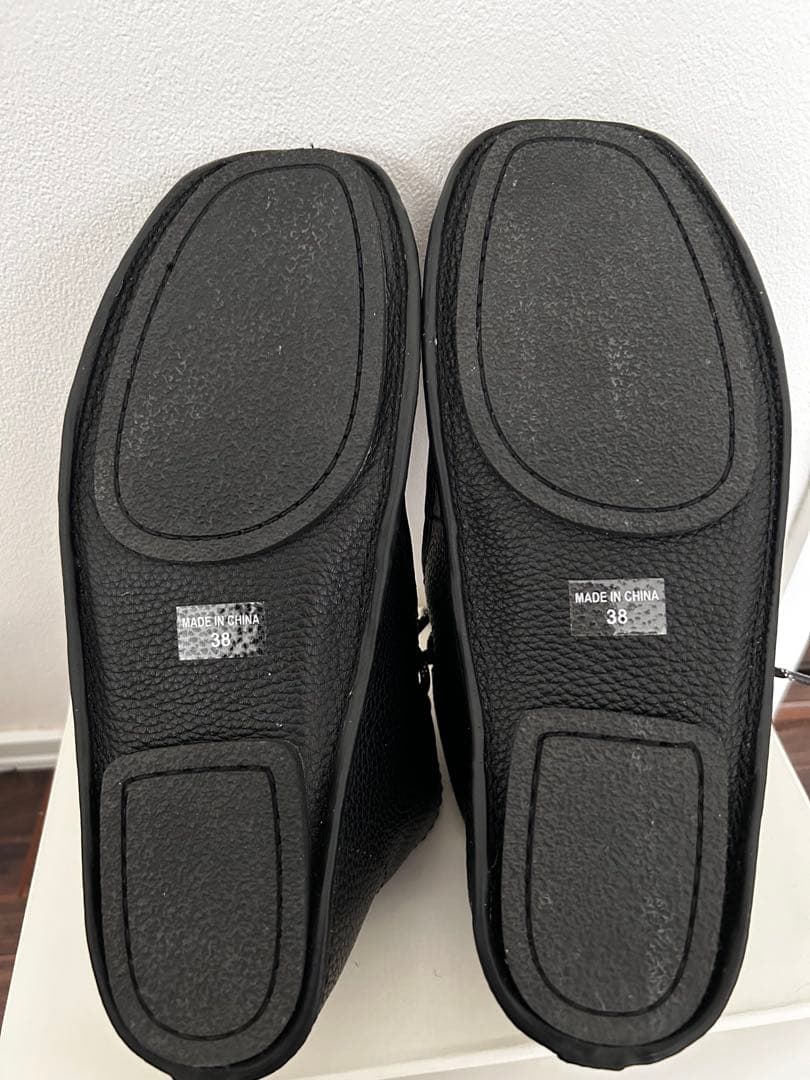 TODAYFUL レザーモカシンシューズ　BLK 靴　トゥデイフル