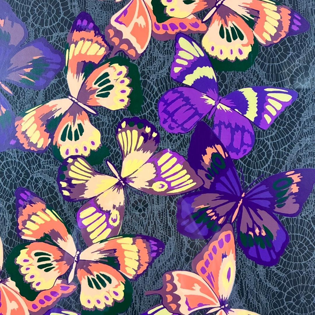 美品 森英恵「蝶シリーズ 飛翔」シルクスクリーン 直筆サイン入り 証明シール有