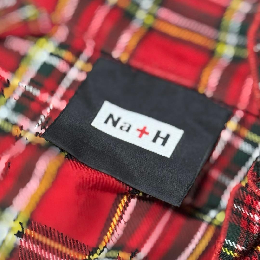 【レア】Na+H赤チェック柄フリルノースリーブミニワンピース ゴシック パンク