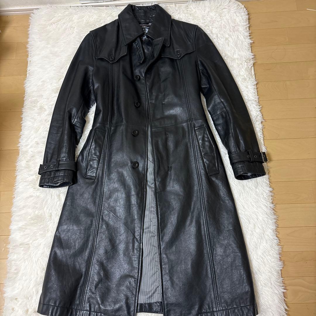 TORNADO MART 本革 レザーロングコート ベルト付き　希少モデル M