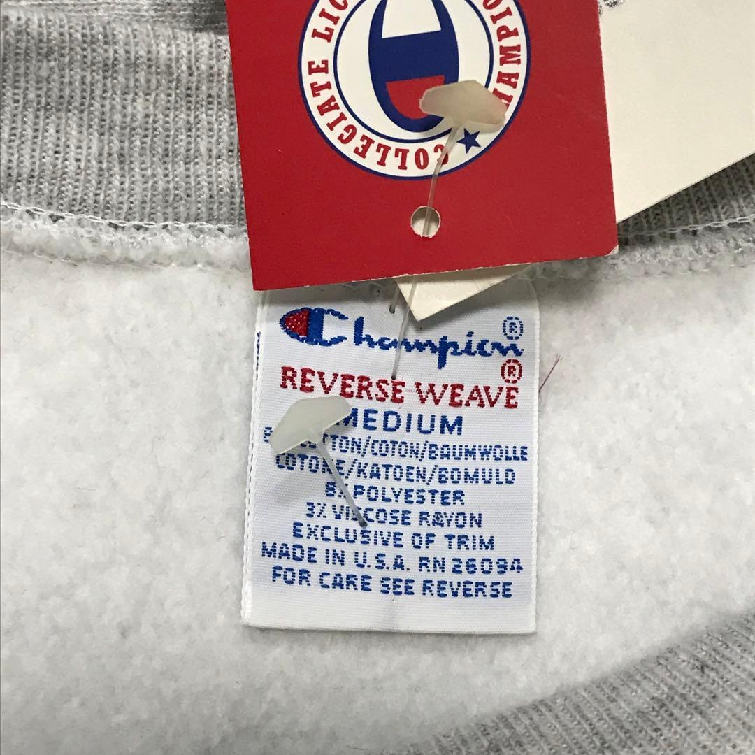 デッドストック　90s チャンピオン×リバースウィーブ　トレーナー　5段プリント