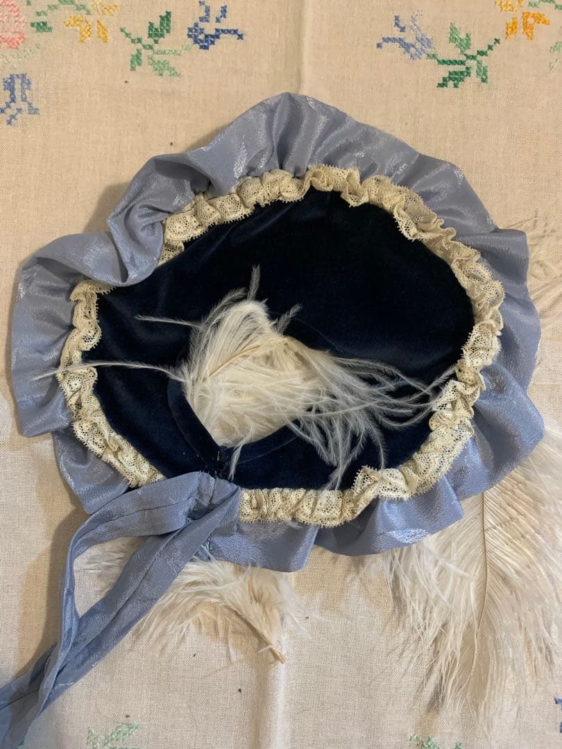 アンティークビスクドールドレスとボネ２点セット⑥