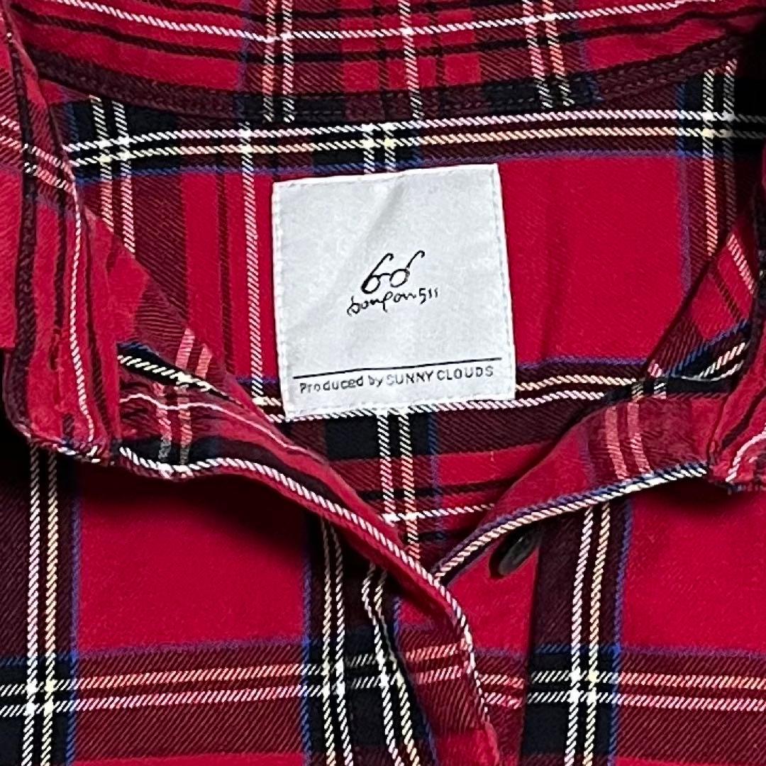 サニークラウズ ponさんのタータンワンピース チェック シャツワンピース　L