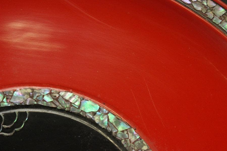 螺鈿細工 皿 飾り皿 盆 大判(メ1548)