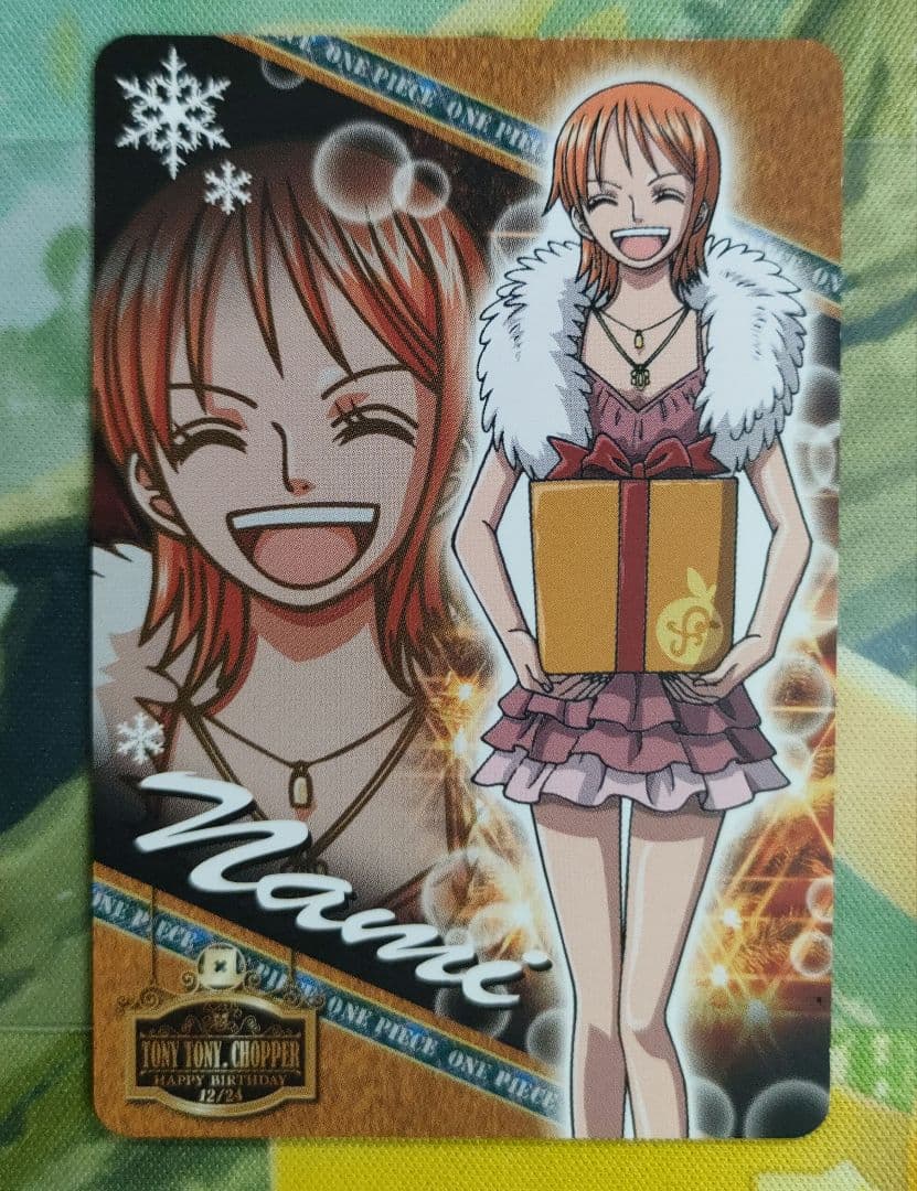 ワンピース　キャラメルポップコーンカード　チョッパーハッピーバースデー　ナミ