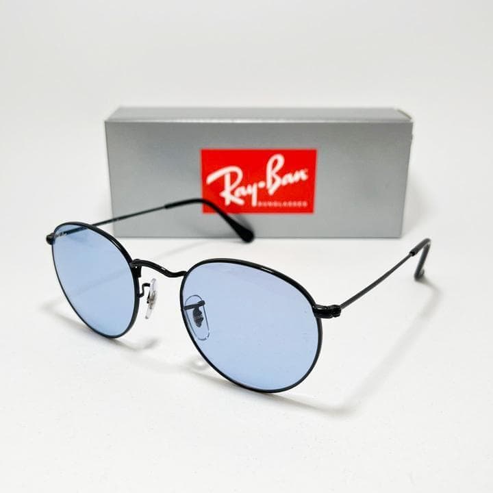 レイバン【RB3447-00264】 サングラス ブルーグレー ラウンドメタル