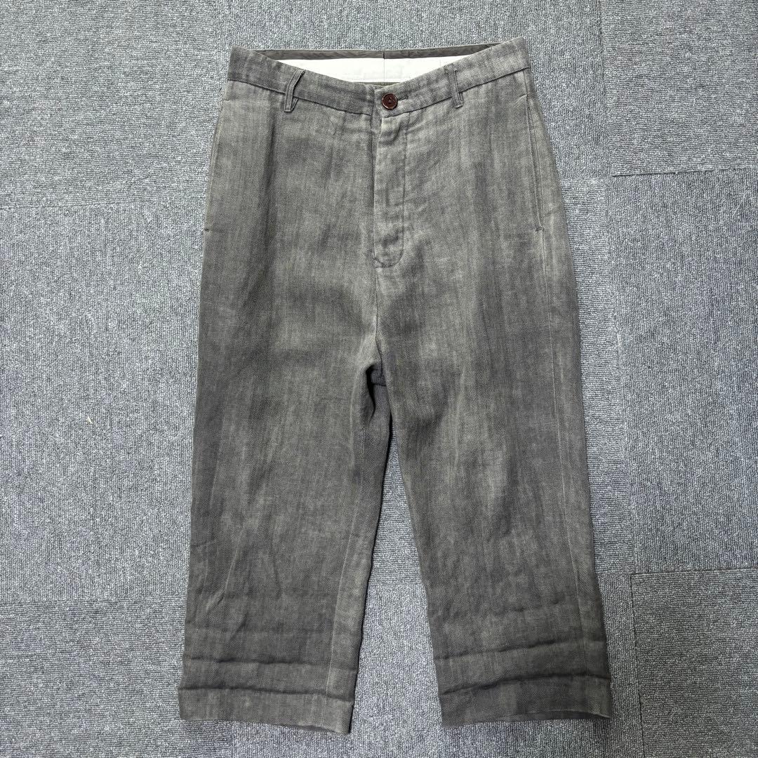 初期 RICK OWENS アーカイブ リネン サルエルパンツ グレー