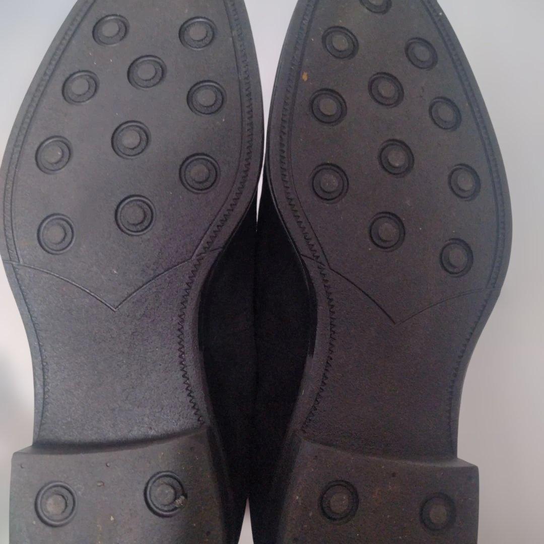 ユナイテッドアローズ メンズ スエード ローファー 黒 25.5