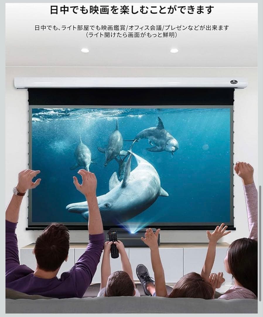 天吊り式 VIVIDSTORM SCREEN　84インチ