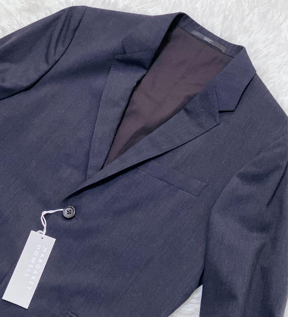 【タグ付　未使用】マーガレットハウエル ウールテーラードジャケット　ネイビー　S