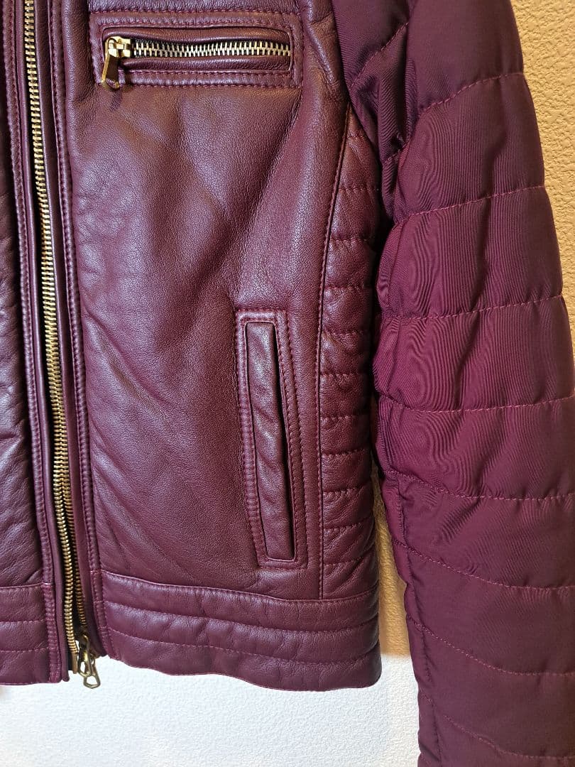 MAURO GRIFONI イタリア製　ヤギ革　中綿入り　レザージャケット　40