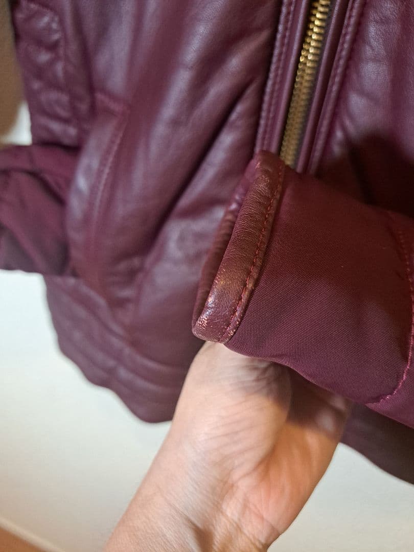 MAURO GRIFONI イタリア製　ヤギ革　中綿入り　レザージャケット　40