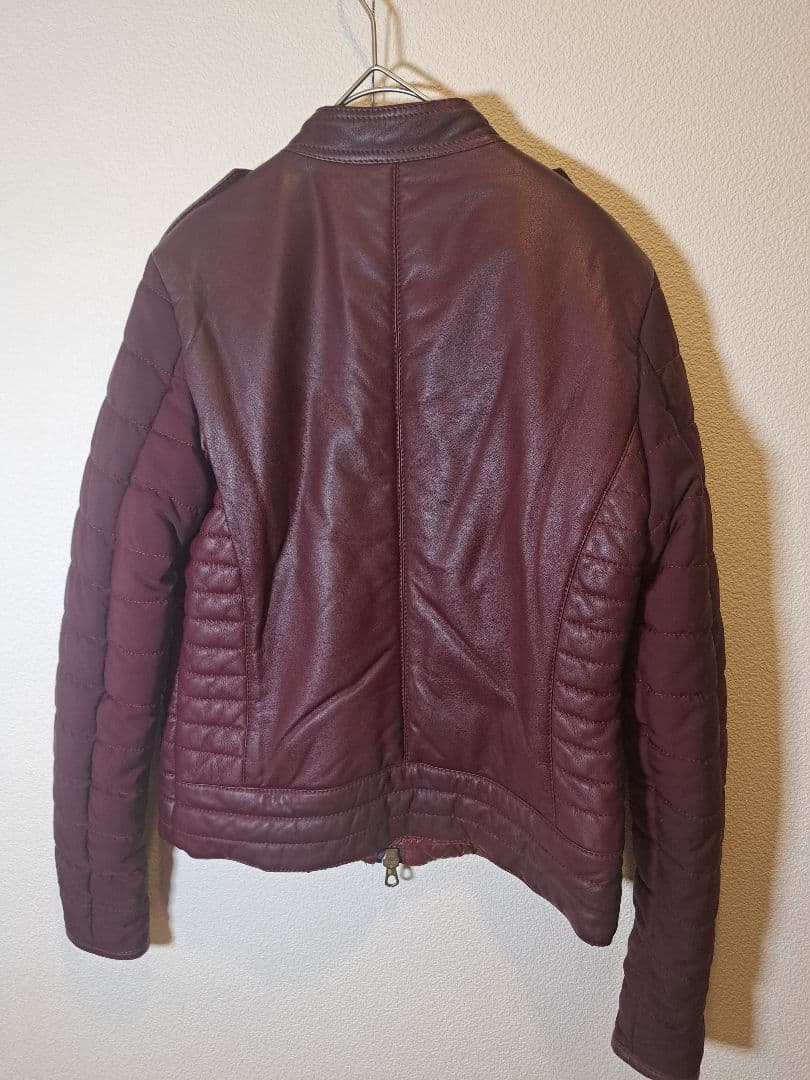 MAURO GRIFONI イタリア製　ヤギ革　中綿入り　レザージャケット　40