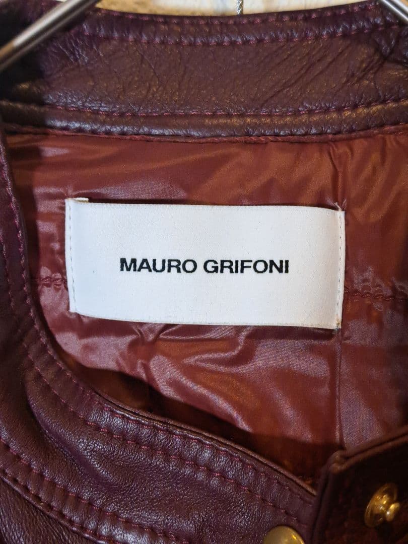 MAURO GRIFONI イタリア製　ヤギ革　中綿入り　レザージャケット　40