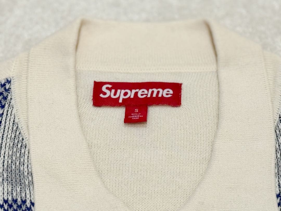 Supreme plaid knit 半袖ポロ