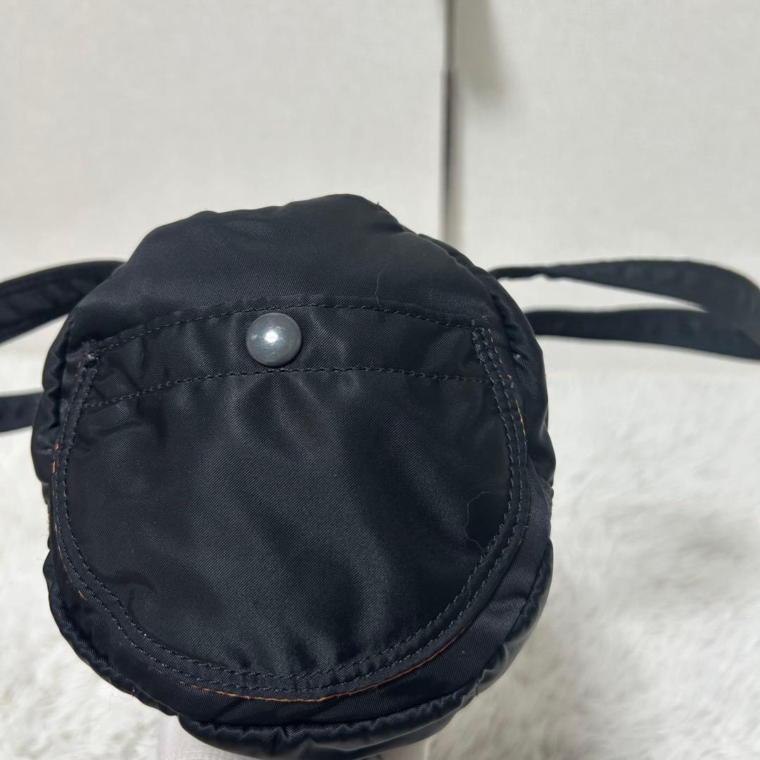 【美品✨人気商品/タンカー】ポーター　ドラムバッグ　ミニボストン　ブラック　S