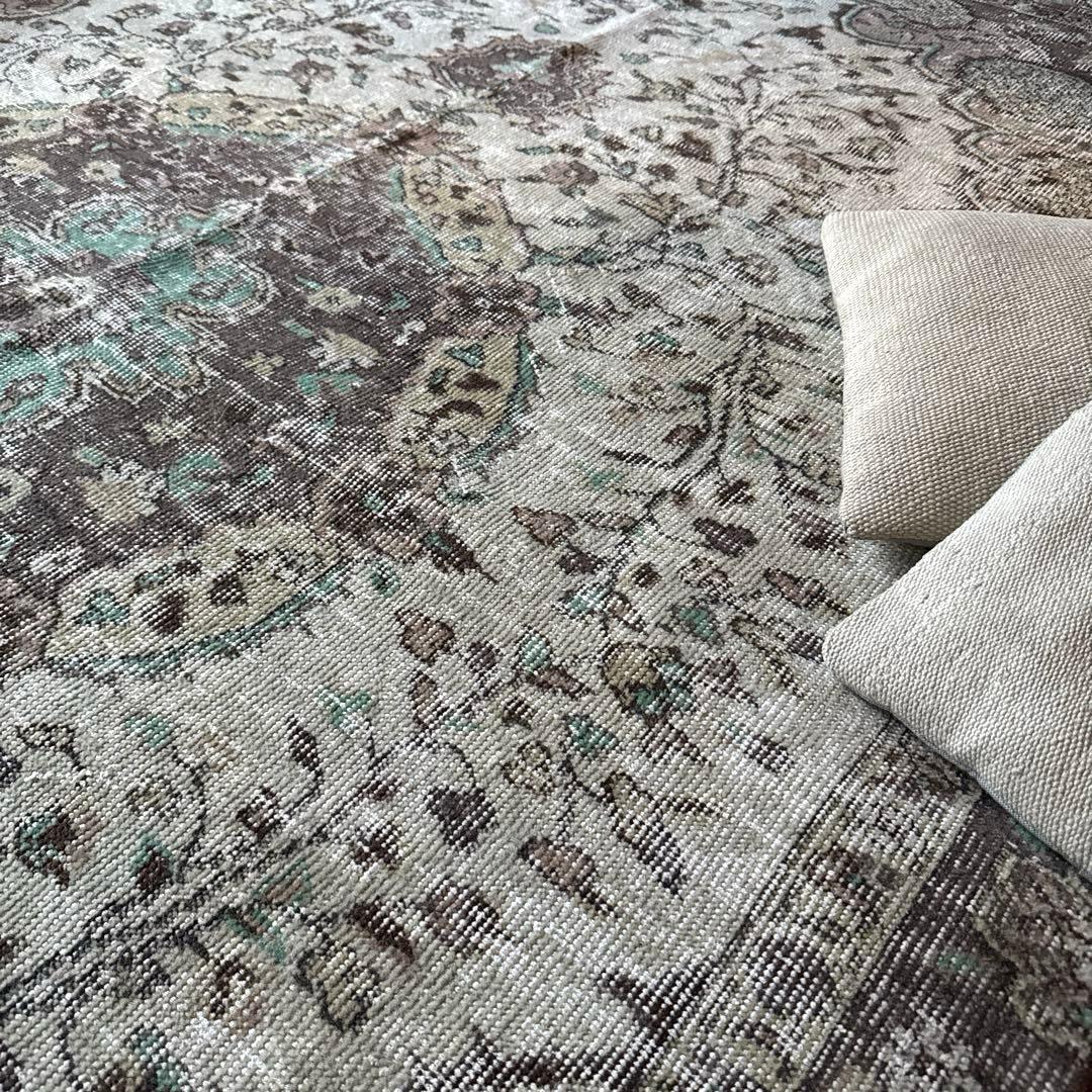 超大判163×263メダリオン　王道ボタニカル　トルコヴィンテージラグ