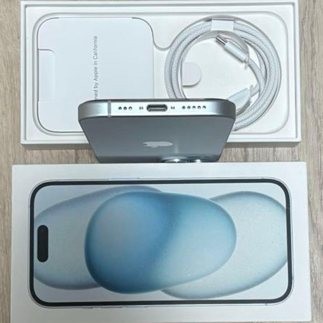 新品近いバッテリー容量100% iPhone15 128GB SIMフリー 本体
