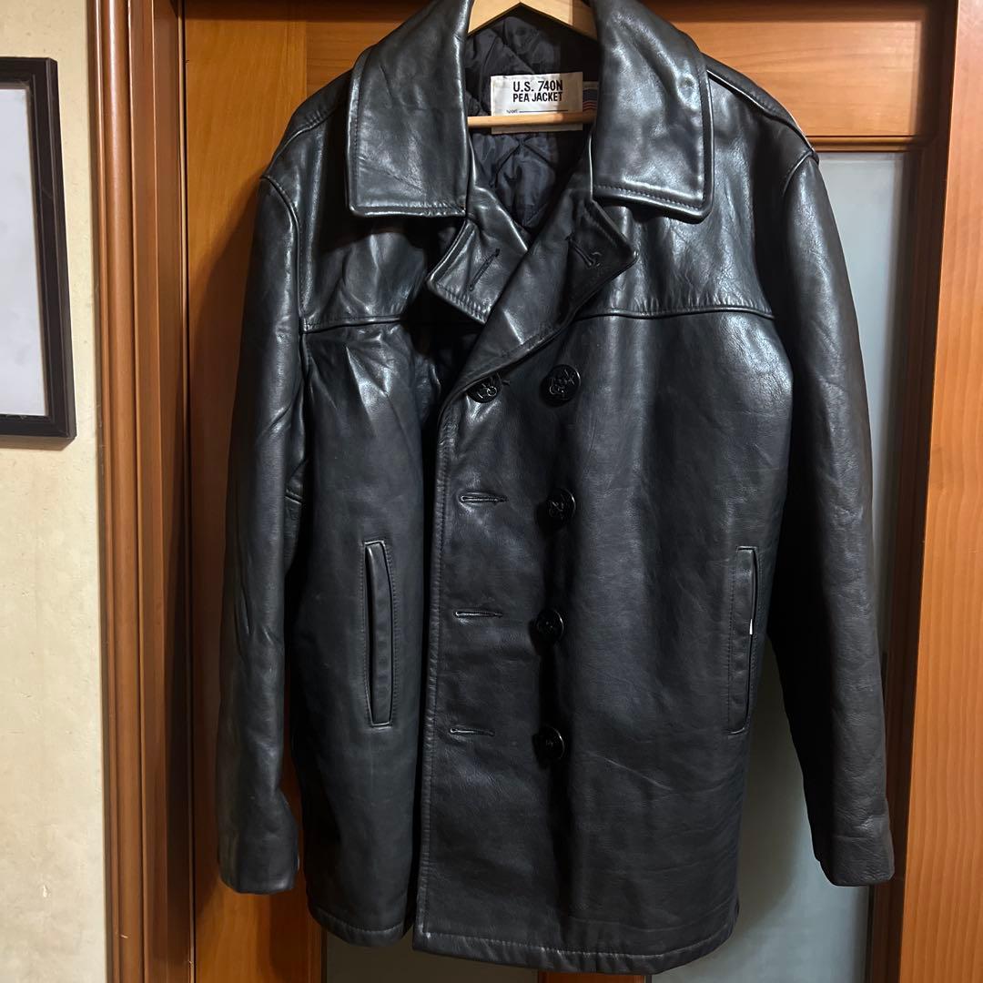 U.S. 740N PEACOAT ブラックレザー 46