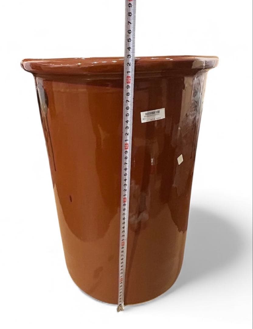 21新品未使用品常滑焼/味噌蓋付かめ21号（37.8L)日本製/梅干/味噌/漬物