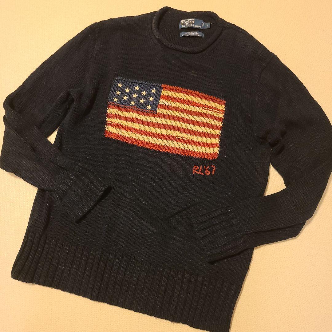 【希少】Polo by RALPH LAUREN 星条旗 ニット セーター