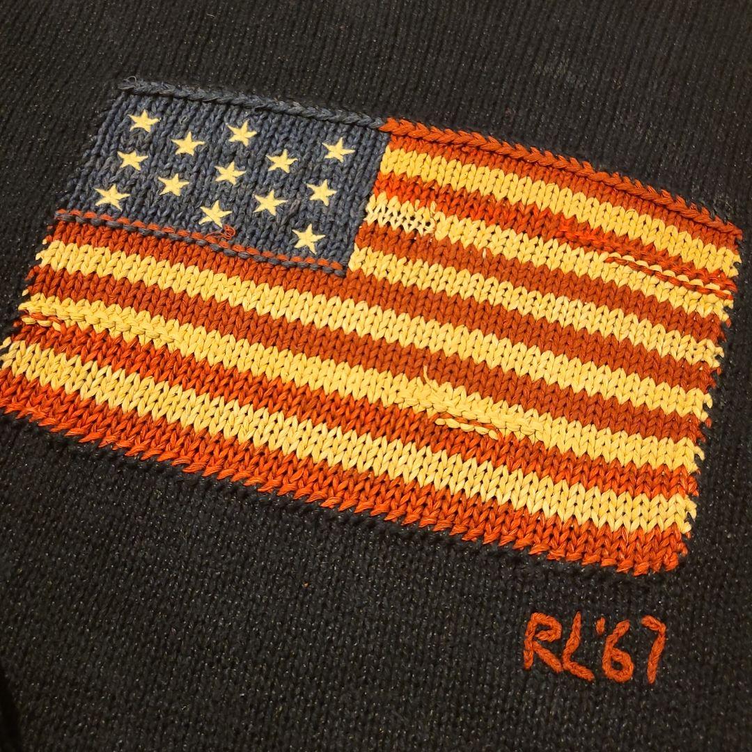 【希少】Polo by RALPH LAUREN 星条旗 ニット セーター
