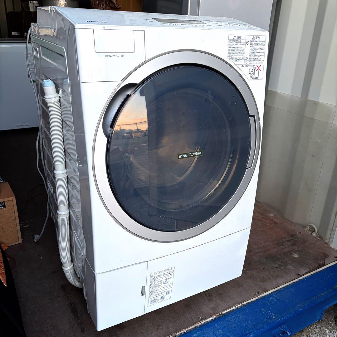 送料無料！※ジャンク品 東芝 ドラム式洗濯機 TW-117V5R