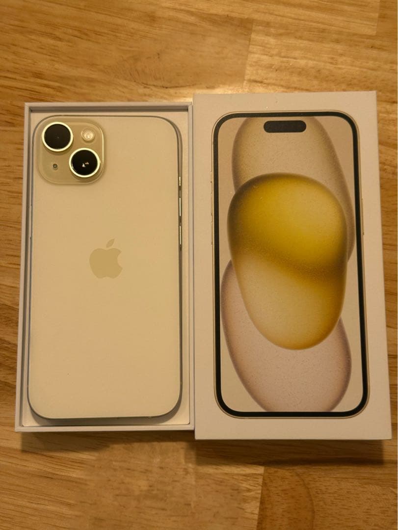 Apple iPhone 15イエロー 256GB本体 simフリー箱ケーブル付