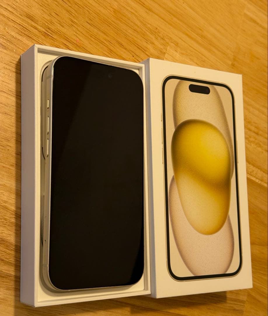 Apple iPhone 15イエロー 256GB本体 simフリー箱ケーブル付