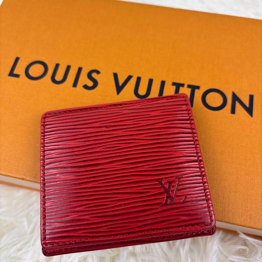 美品！ルイヴィトン エピ ポルトモネワット ケース 赤 レッド