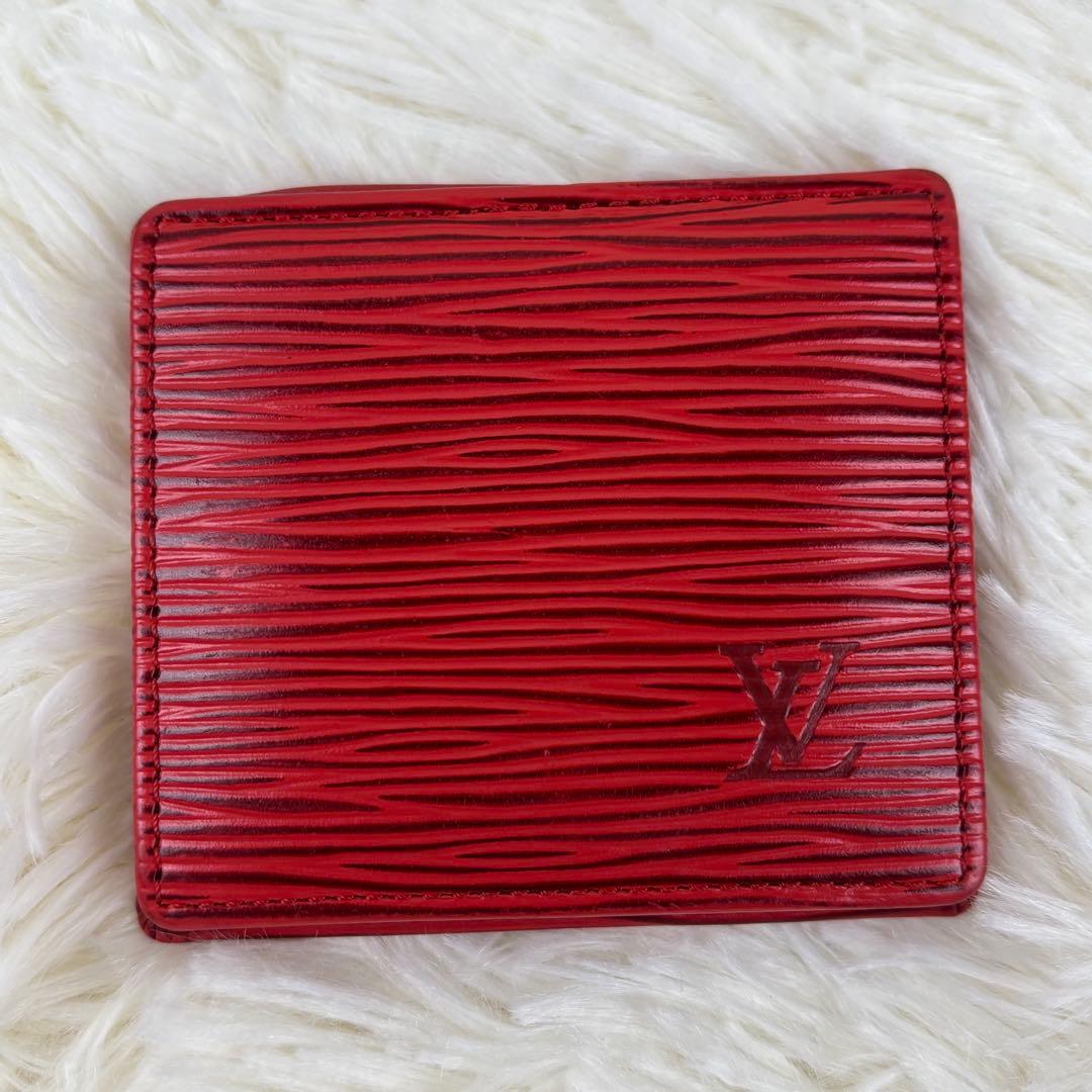 美品！ルイヴィトン エピ ポルトモネワット ケース 赤 レッド