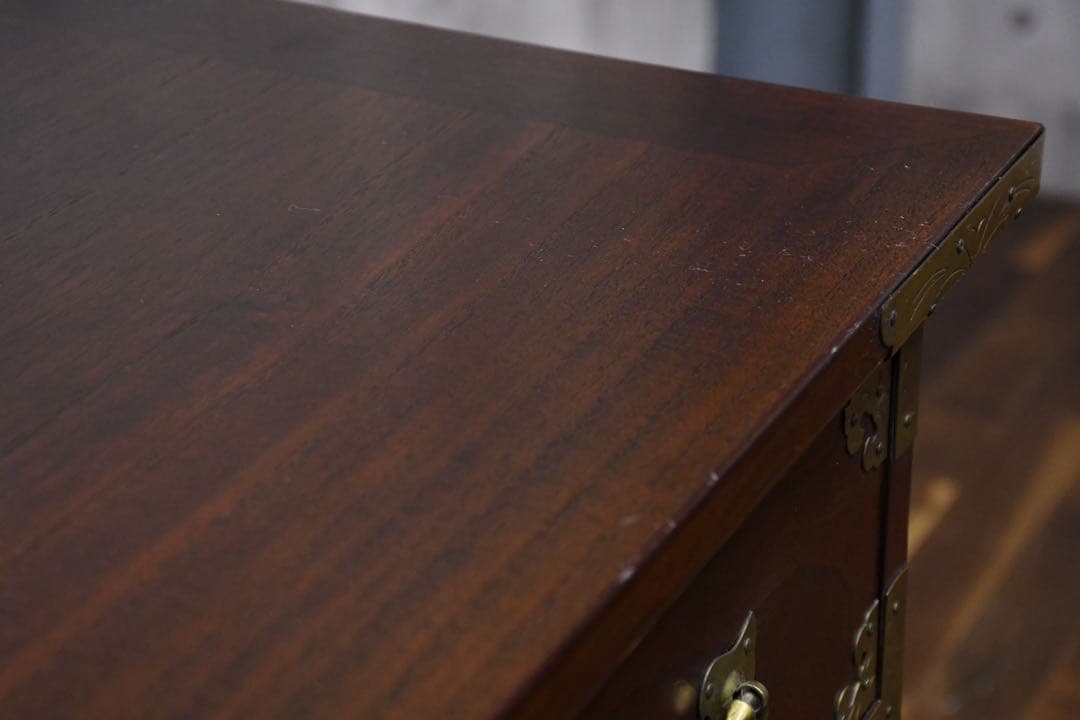 EFK20 李朝様式 5段 整理箪笥 チェスト 装飾金具 引出し 抽斗 李朝箪笥