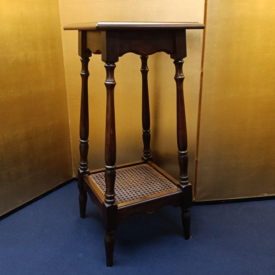 ドロンAM15 カリモク コロニアル 飾台 電話代 花台 昭和レトロ サイ