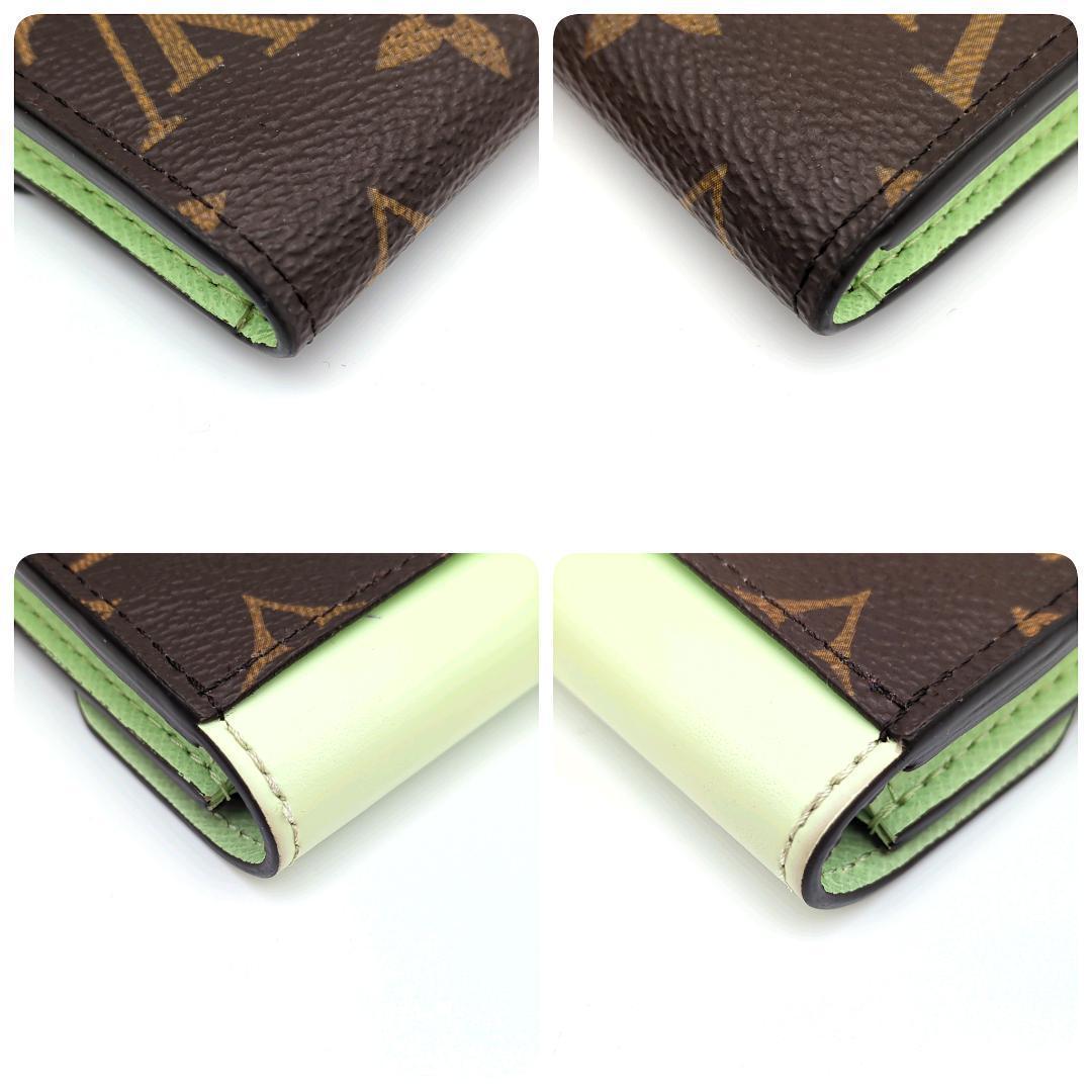 【極美品】ルイヴィトン モノグラム ポルトモネ ロザリ グリーン 鑑定画像有