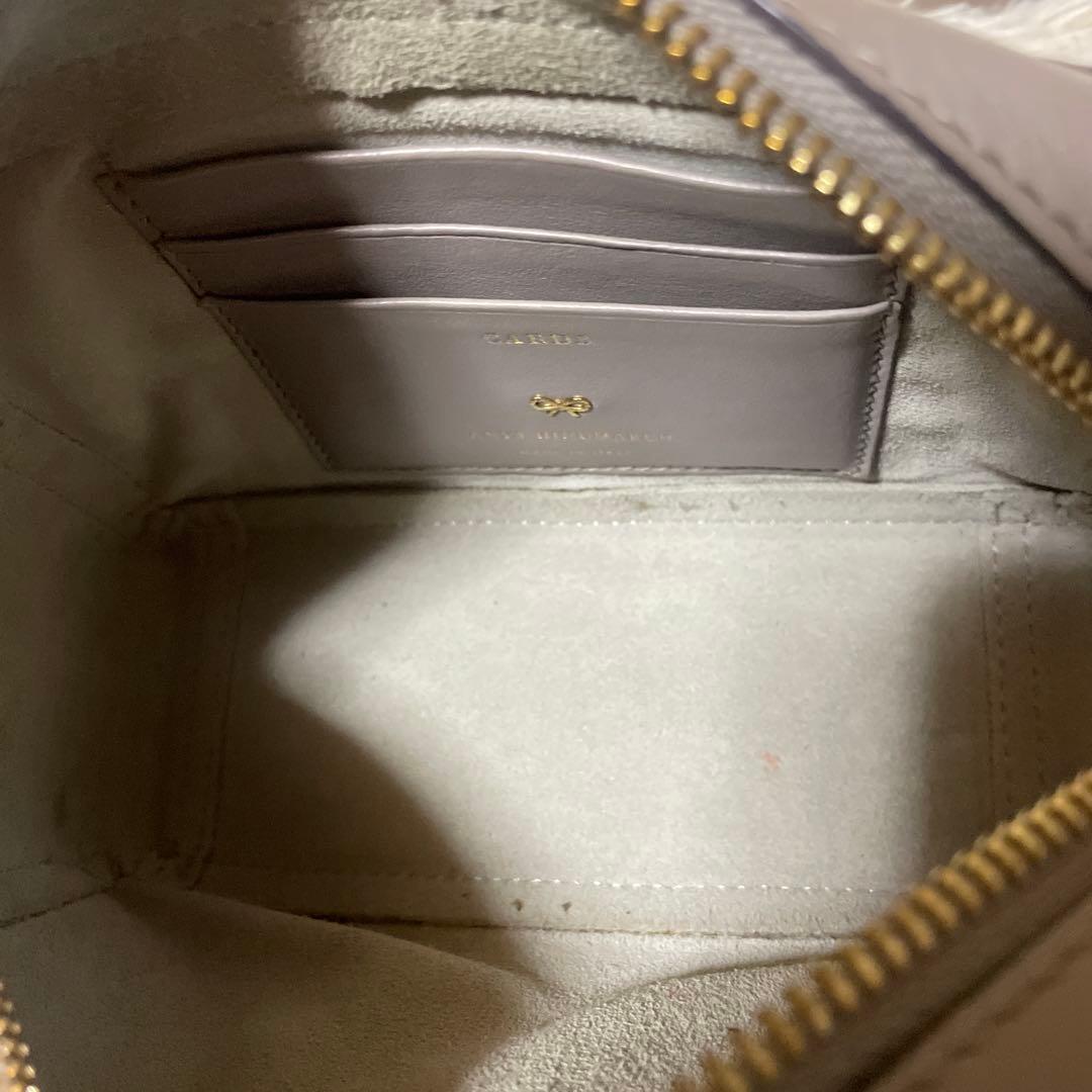 極美品　アニヤハインドマーチ　ショルダーバッグ　目玉焼き　グレージュ　ファー