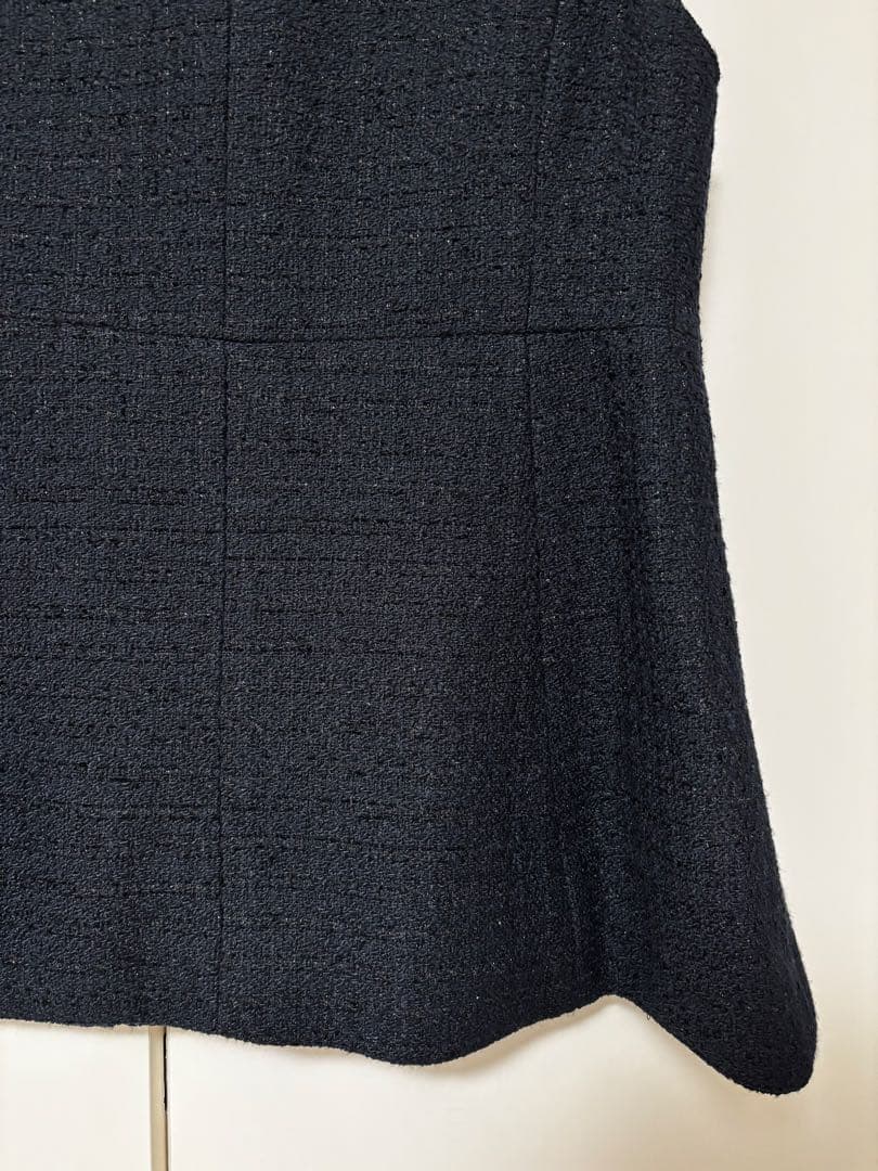 any SIS ツイード ペプラム ジレ ネイビー セレモニー ベスト