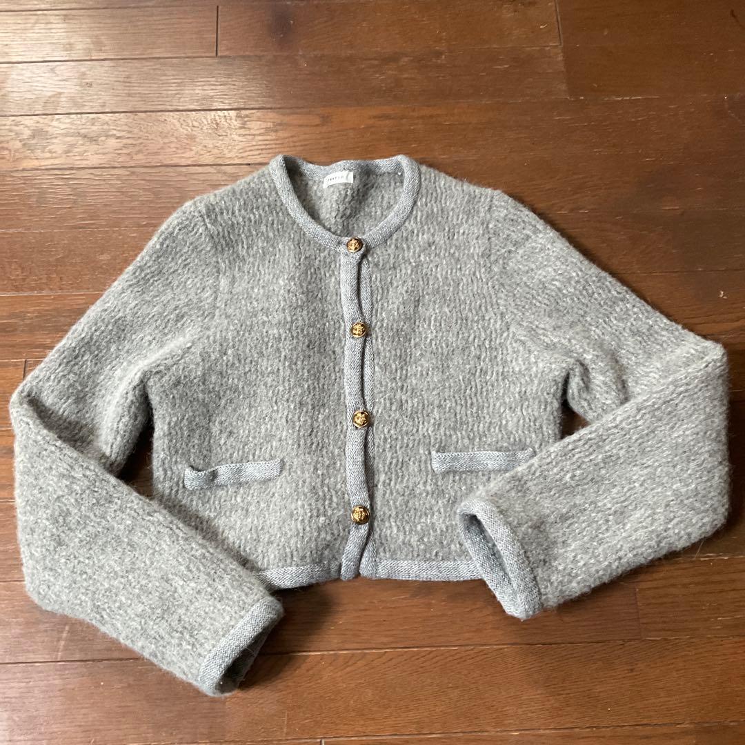 フレイアイディー ブークレヤーンコンパクトニットジャケット