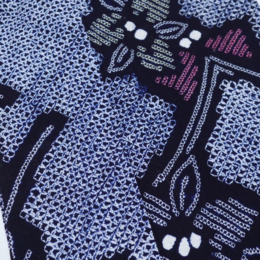 新古品◆有松鳴海絞り◆花模様◆木綿◆浴衣