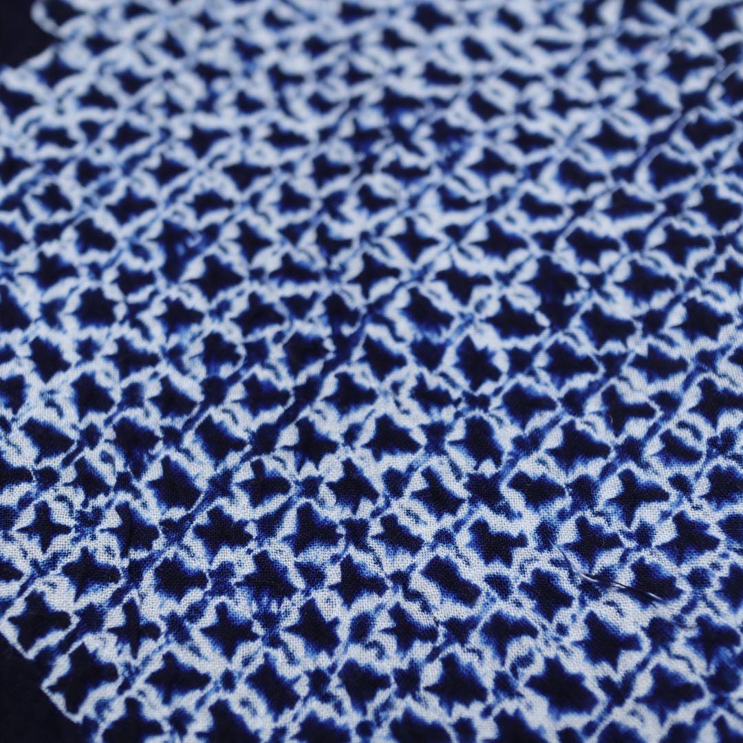 新古品◆有松鳴海絞り◆花模様◆木綿◆浴衣