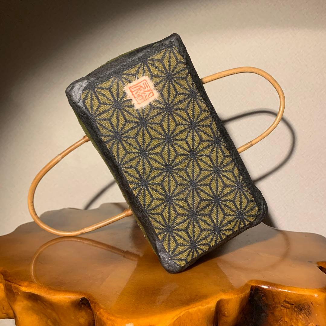 な*お様 ＊一閑張りバッグ（龍神）柿渋染