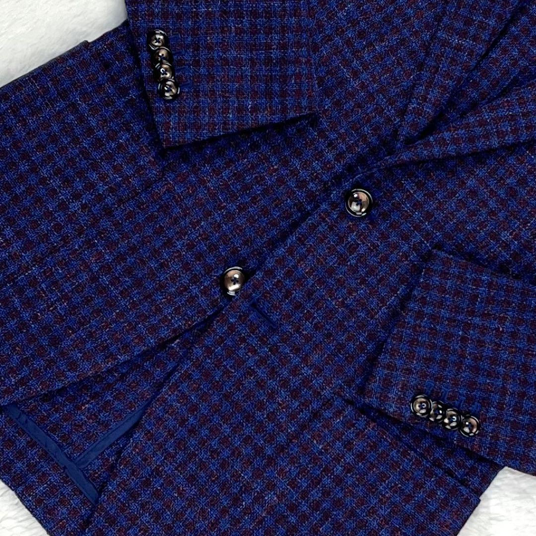 極美品 TAGLIATORE VESVIO バスケットウィーブ ブレザー 42