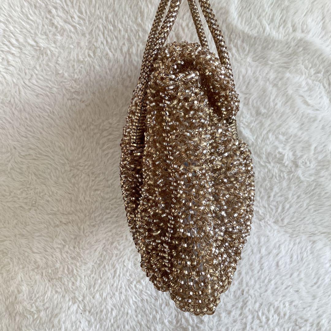 アンテプリマ 2way ハンドバッグ　ショルダーバッグ ターンロック　ゴールド