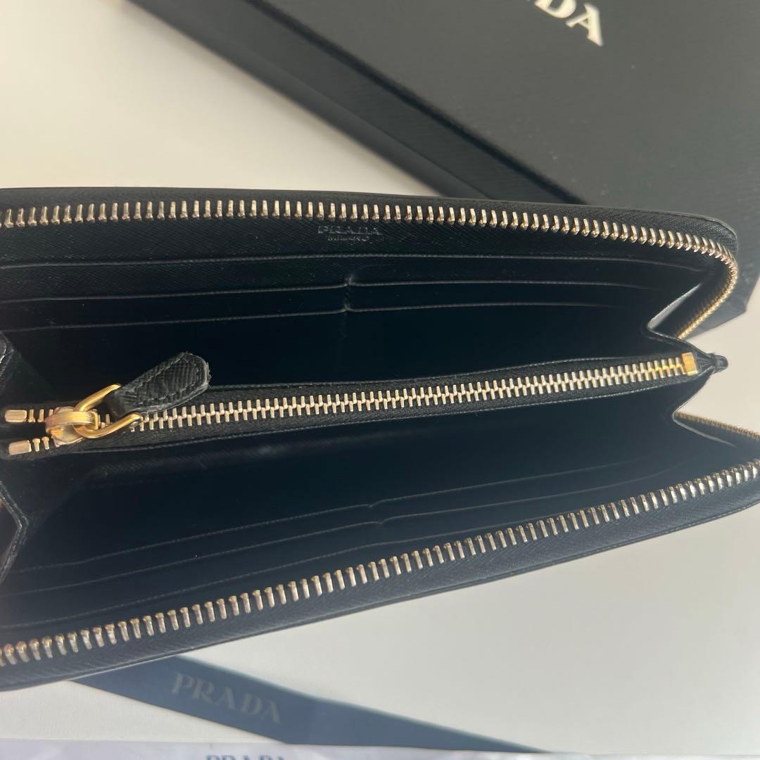 99 極上美品 PRADA プラダ 長財布 ラウンドファスナー