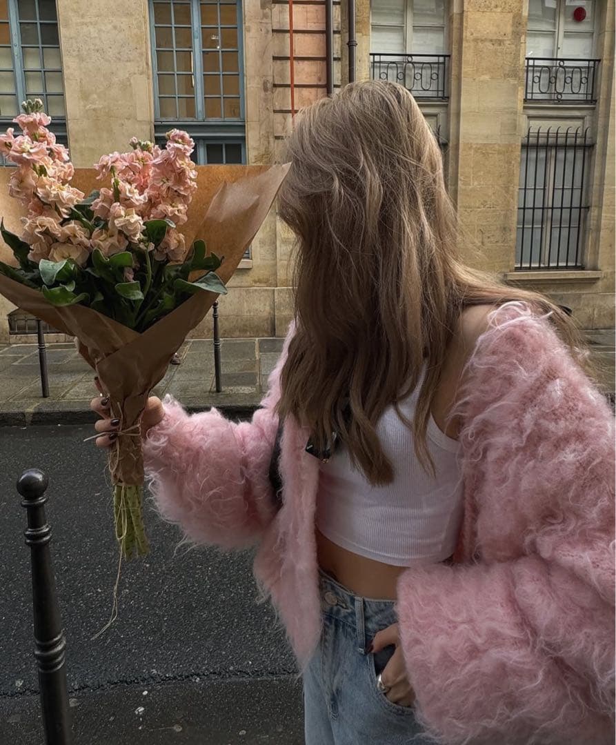 【美品】THETOÉ ピンクカーディガン