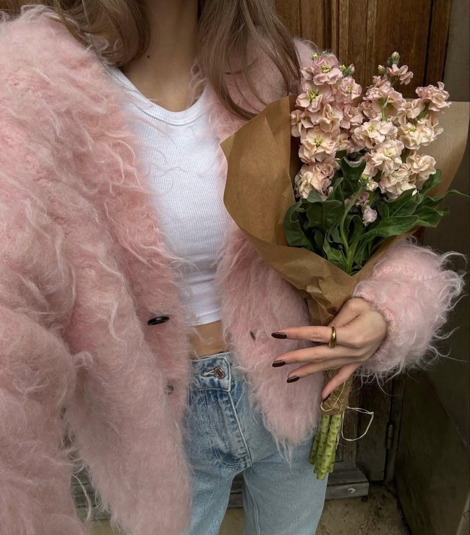 【美品】THETOÉ ピンクカーディガン