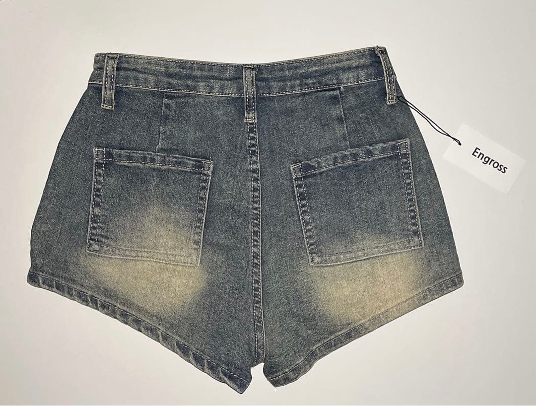 新品　ヴィンテージデニム　ショートパンツ　Y2K グランジ　平成ギャル